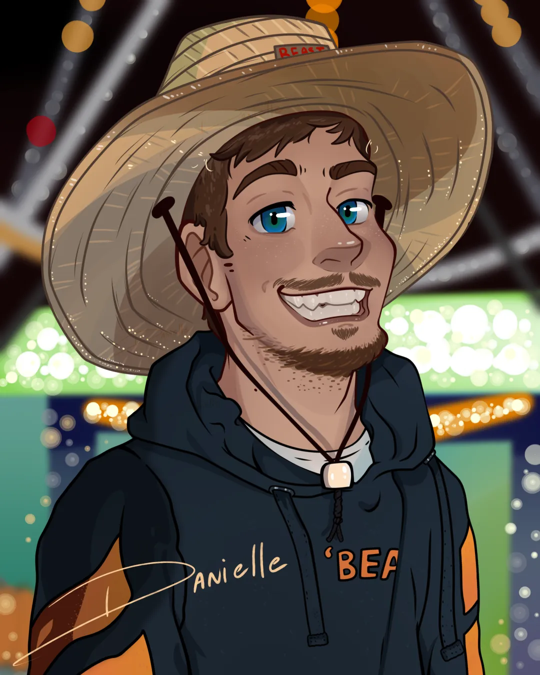 MrBeast fan art illustration — famous YouTuber portrait