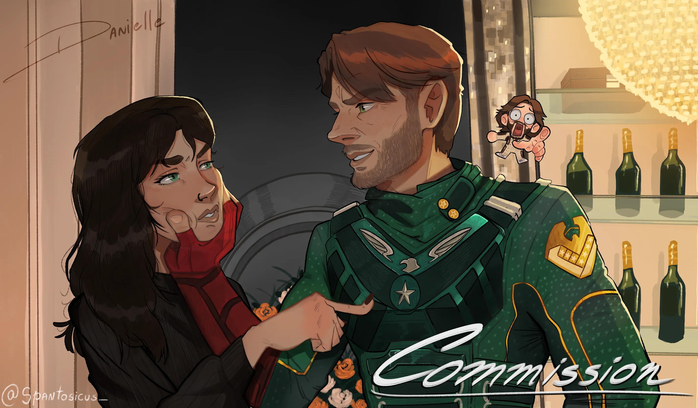 Commission: Illustration of soldier boy from the series "The boys" and Mia